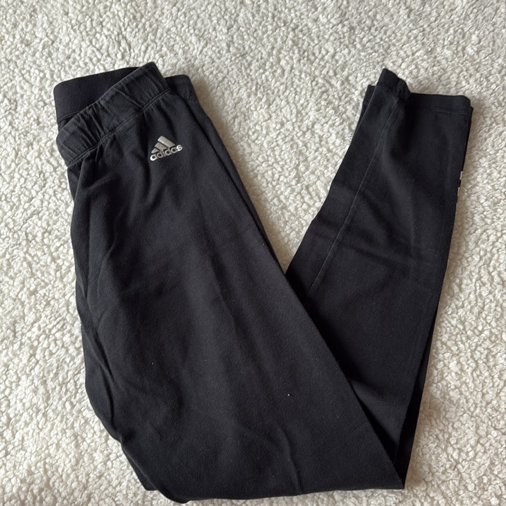 Adidas Black Leggings with Stripes details